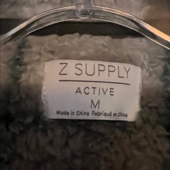 Z Supply Green, Gray and off white Sherpa Jacket - Picture 2 of 4